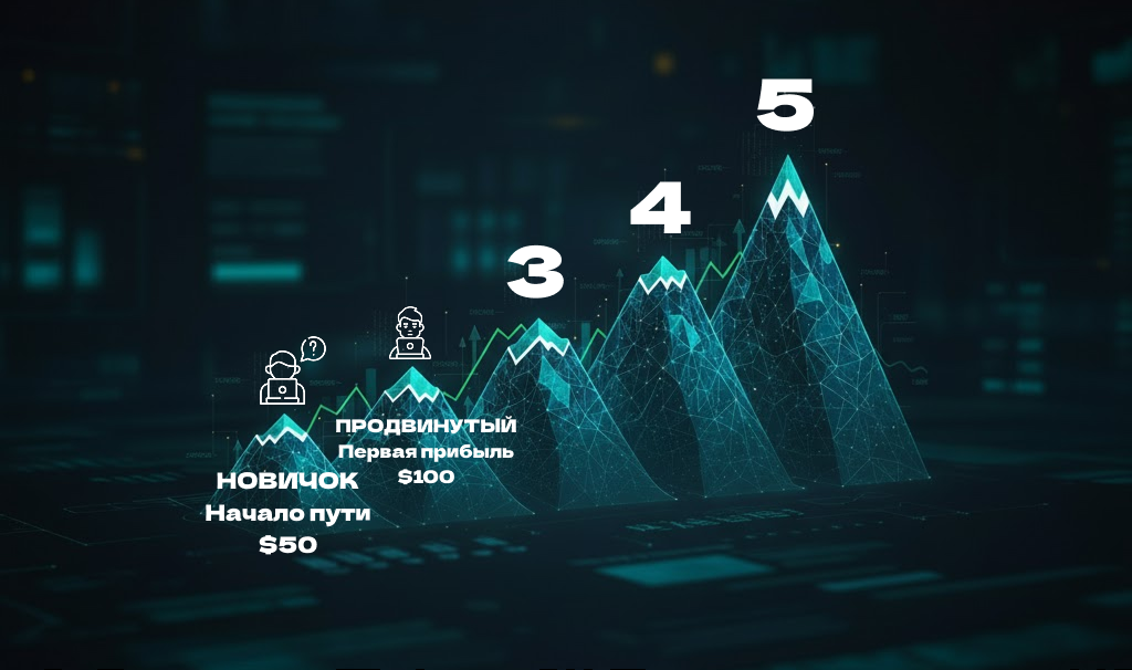 Иллюстрация к статье «Путь трейдера: от новичка до системного подхода»