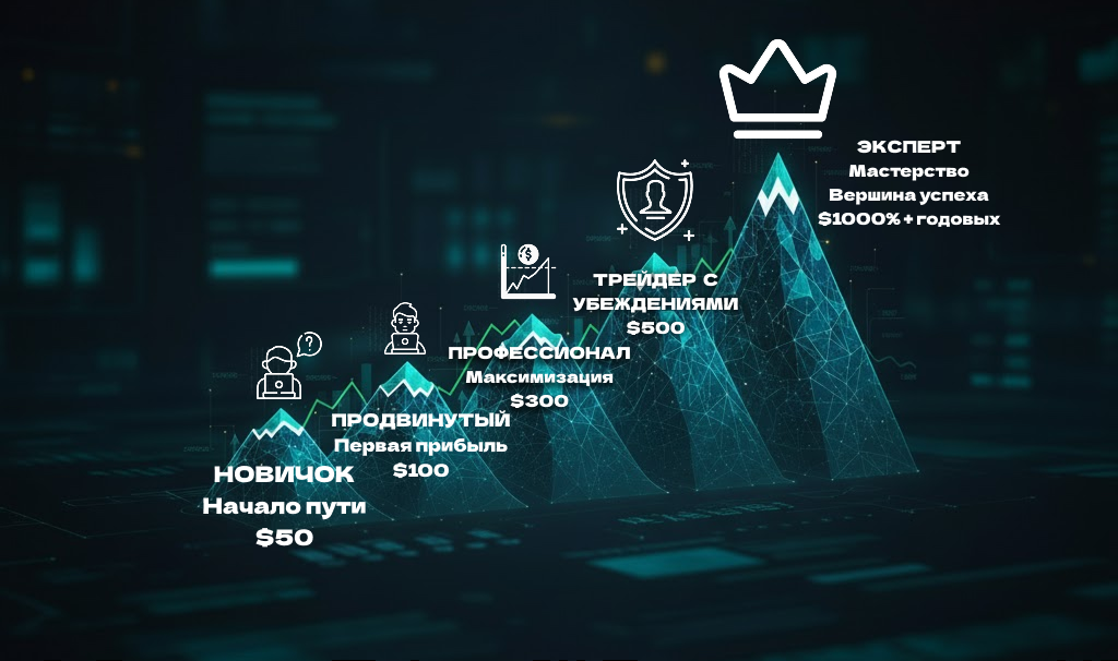 Иллюстрация к статье «Путь трейдера: от новичка до системного подхода»